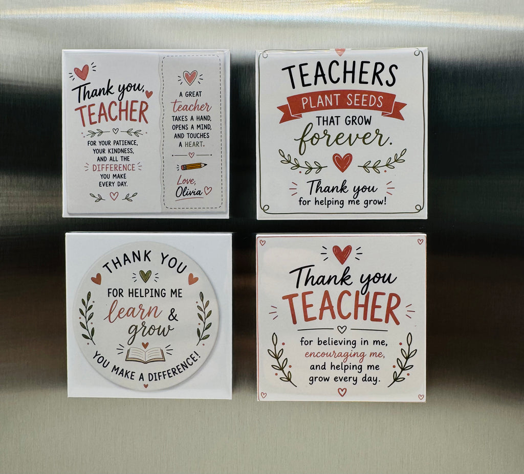 Teacher Appreciation Magnets - Custom Photo Gift