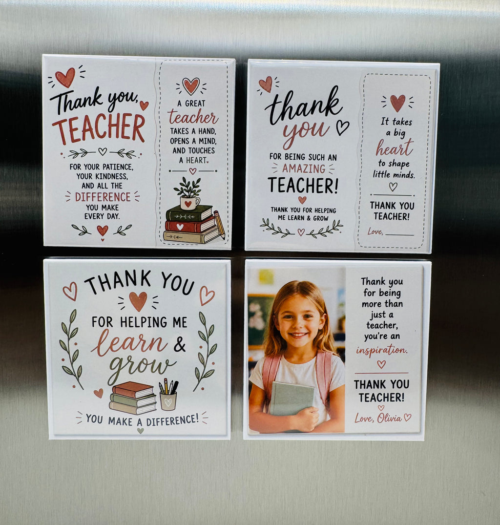 Teacher Appreciation Magnets - Custom Photo Gift