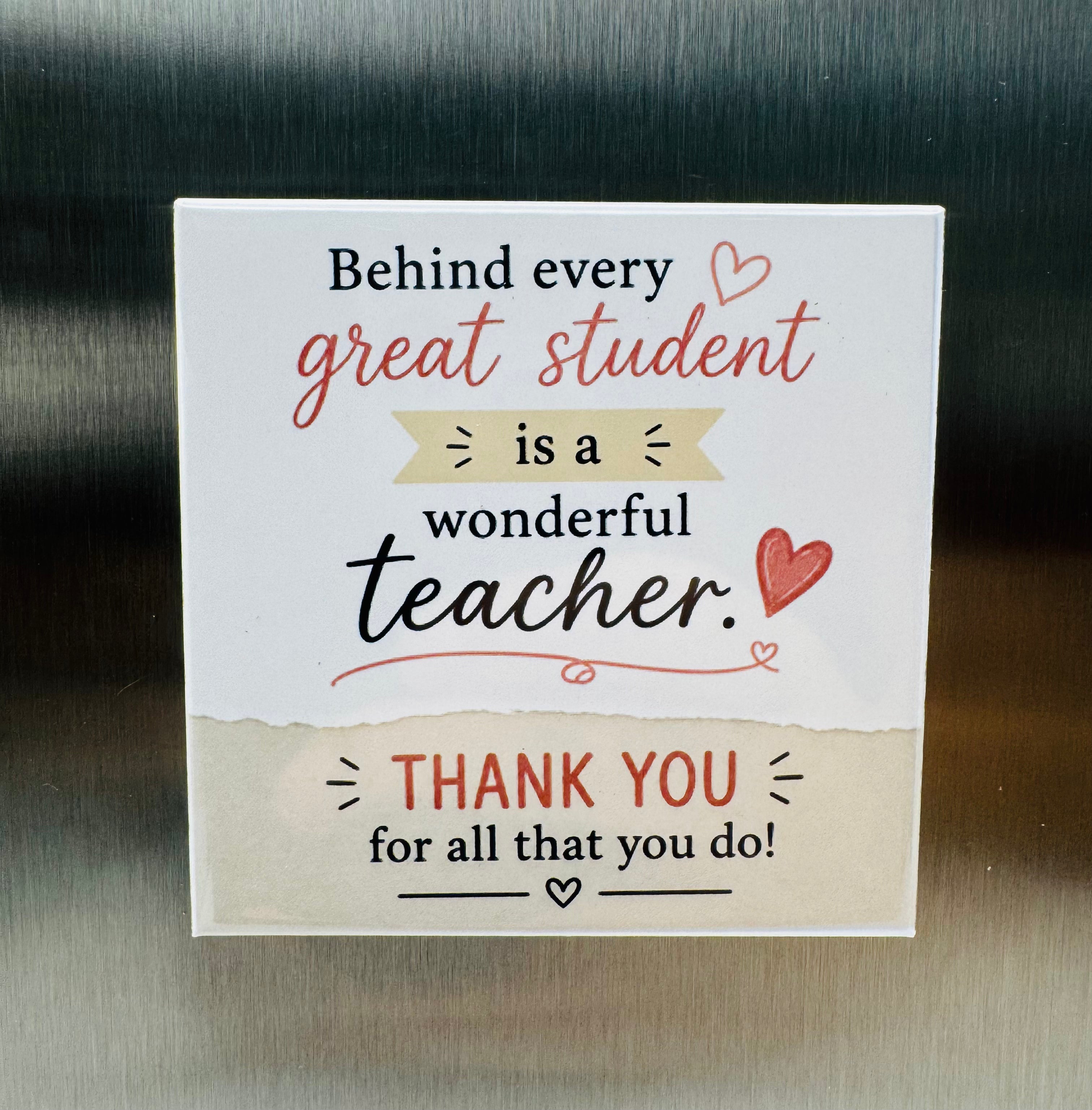 Teacher Appreciation Magnets - Custom Photo Gift