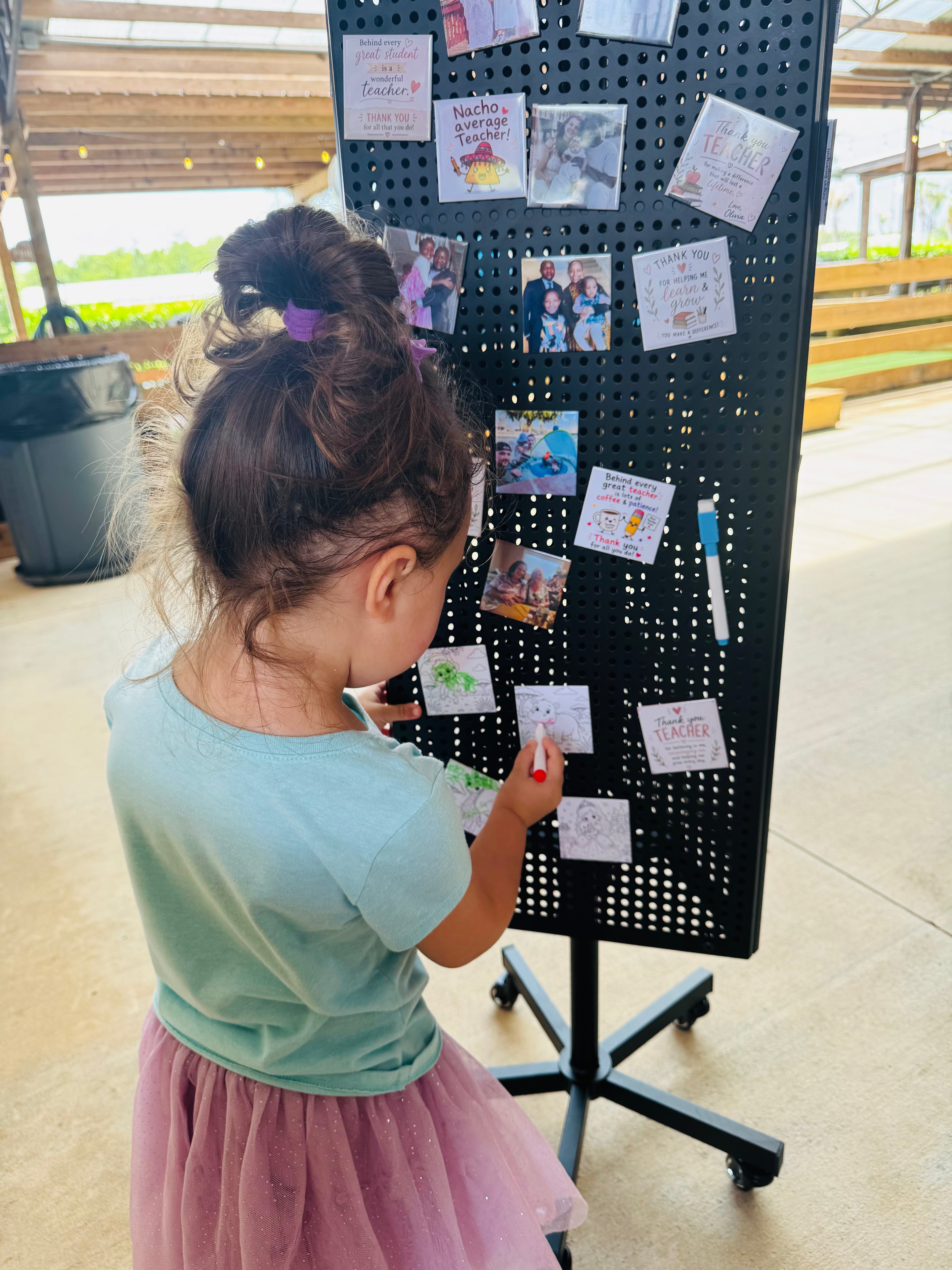Pre-Designed Reusable Coloring Magnets